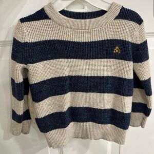 GAP Navy and Cream Striped Sweater